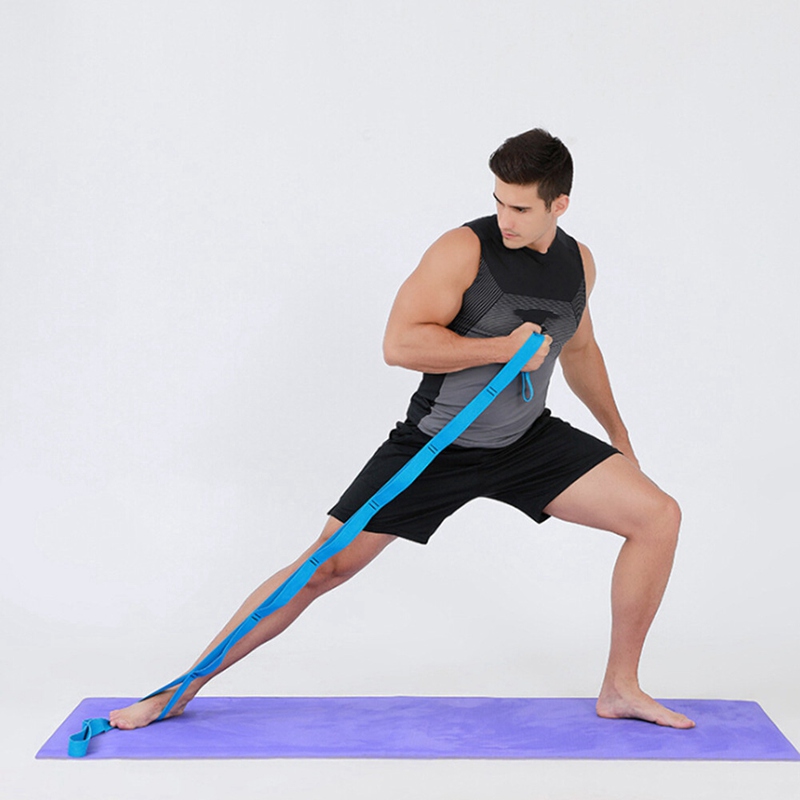 

2020 Yoga Stretch Strap Elastic Yoga Belt Fitness Gym Pilates Waist Leg Resistance Bands Body Building Resistance Belt j, Red