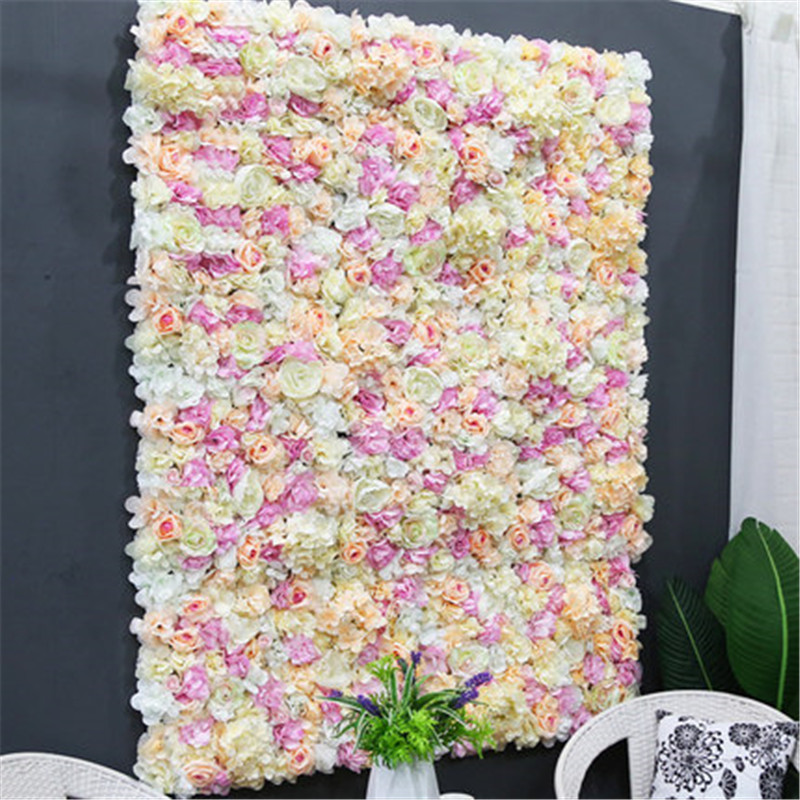 

13 Colors Artificial Silk Flower Wall Hydrangea Wedding Decoration Wedding Party Home Backdrop Decor Wedding Florals, As pic
