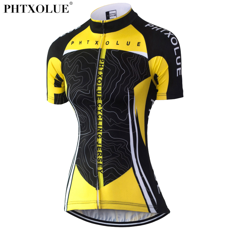 

Phtxolue Summer Cycling Jersey Women Short Sleeve Mountain Bike Jersey Mtb Breathable Quick Dry Bicycle Wear Cycling Clothing, Qy0365 women