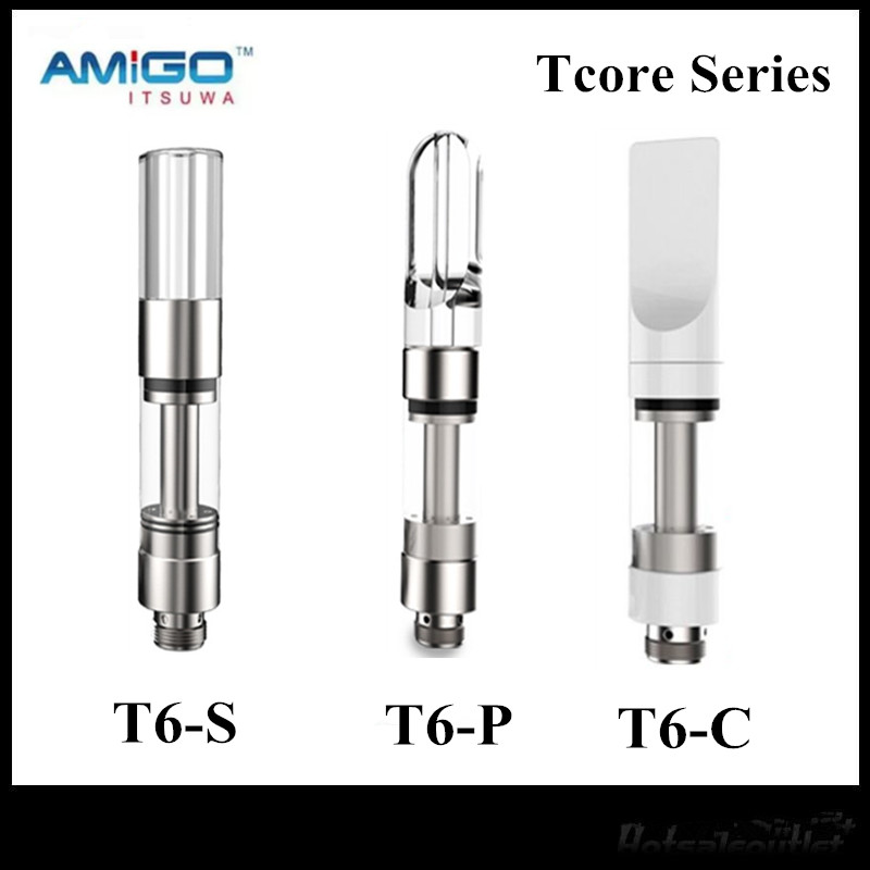 

Official Selling iTsuwa Amigo Liberty Tcore T6-C T6-P T6-S Cartridges Ceramic T-Shape Coil T6 C P S Carts Free Shipping