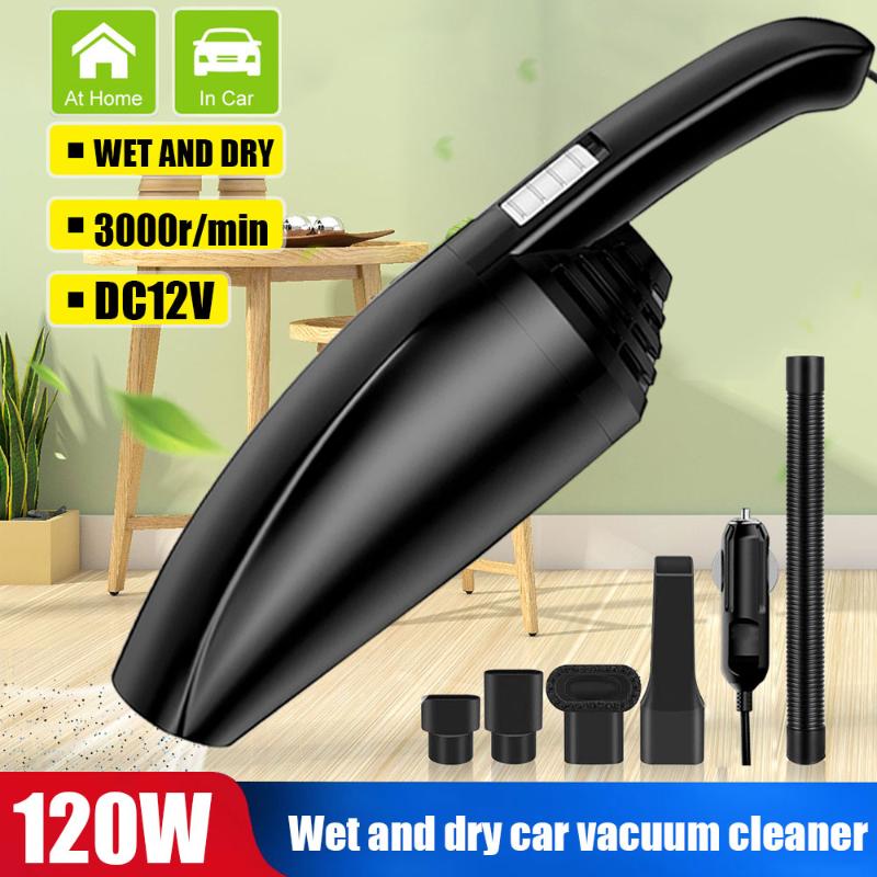 

120W 3000mbar Car Vacuum Cleaner High Suction For Car Wet And Dry dual-use Vacuum Cleaner Handheld 12V