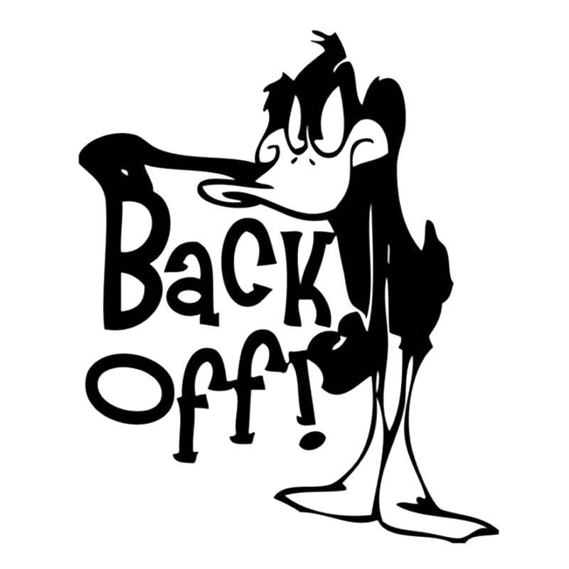

16*13.1cm BACK OFF DUCK sticker vinyl decal Funny Car Window Bumper Novelty JDM Drift Vinyl Decal Sticker, Color