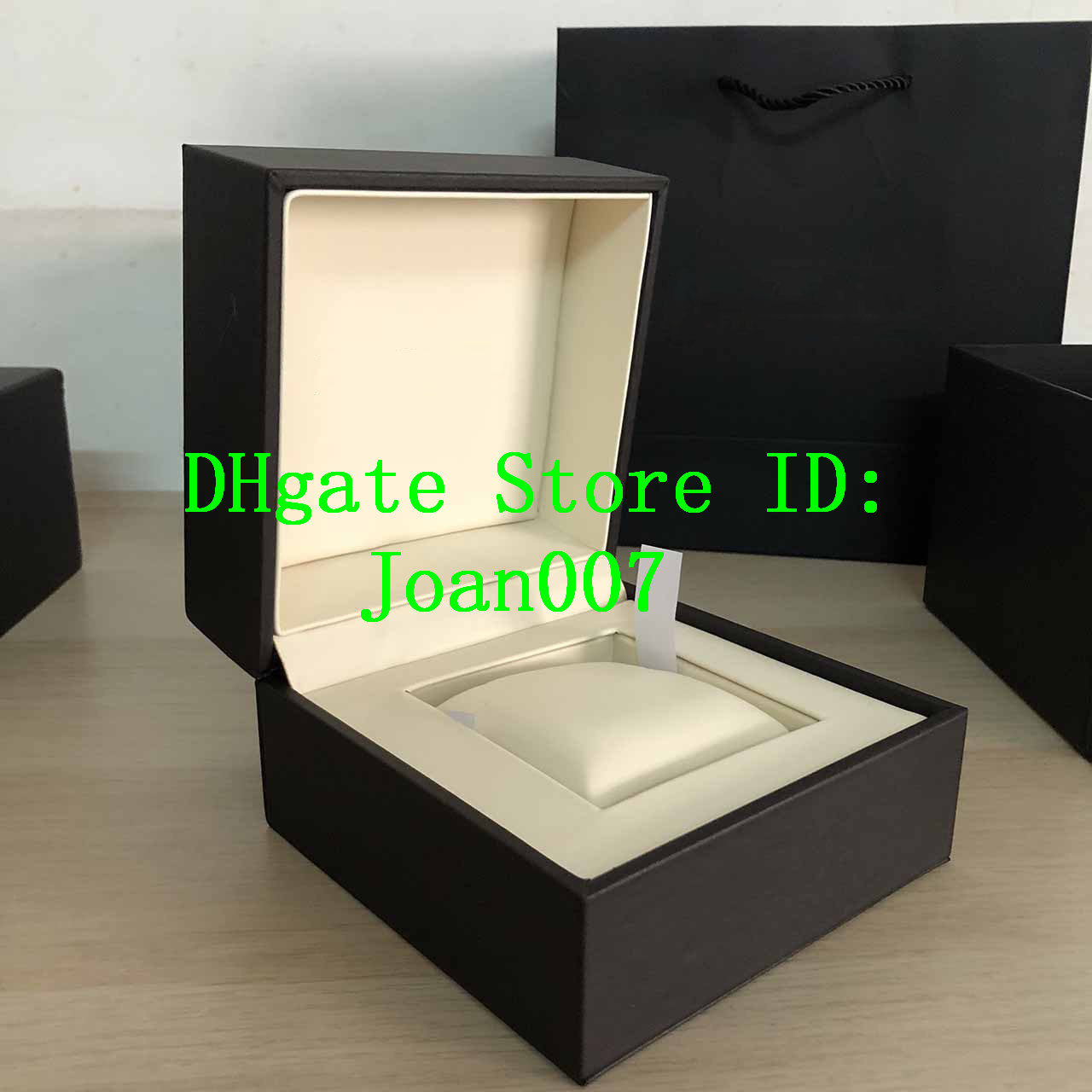 

2019 Best Quality Dark Brown Box Gift Case For Taghere Watches Booklet Card Tags And Papers In English Swiss Watches Boxes