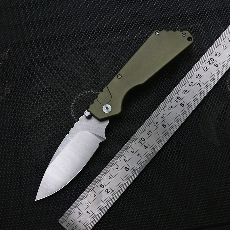 

New protech knives stonewash D2 blade 6061-t6 aviation aluminum handle, quick open folding knife outdoor EDC adventure camping knife