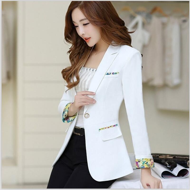 

Blazers Women Suits New 2020 Blazer Women Suit Spring And Autumn Women' Jackets Short Slim Coats Female Jacket White Black