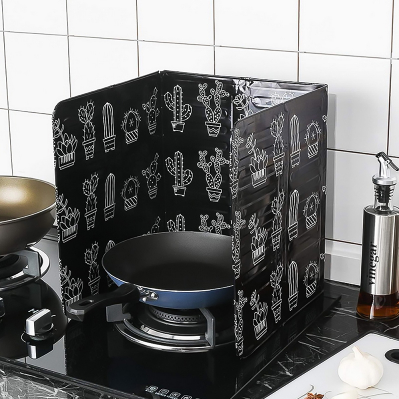 

Kitchen Frying Pan Oil Splash Protection Screen Cover Gas Stove Anti Splatter Shield Guard Oil Divider Splash Proof Baffle