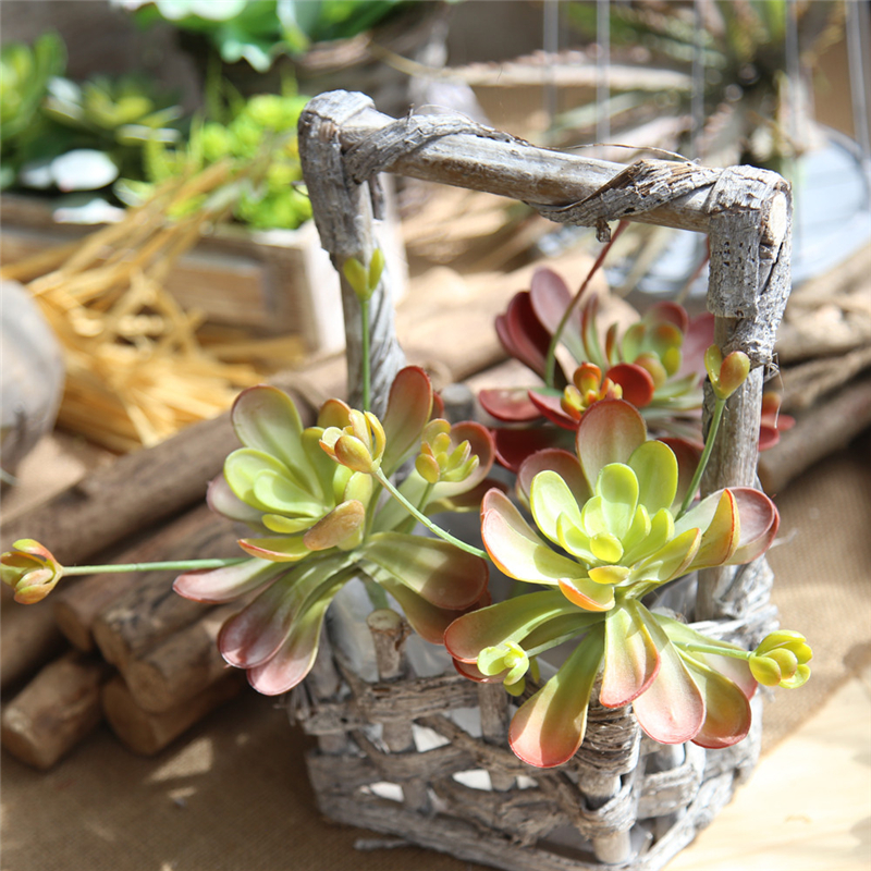 

Artificial Polyethylene Fake Succulent Plant Chrysanthemu Wedding Bouquet Decor