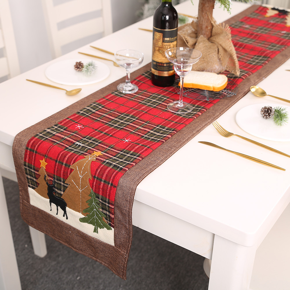 cubierta Bandera nórdica de mesa para sala de estar camino de mesa cubierta Bandera nórdica de mesa para sala de estar camino de mesa