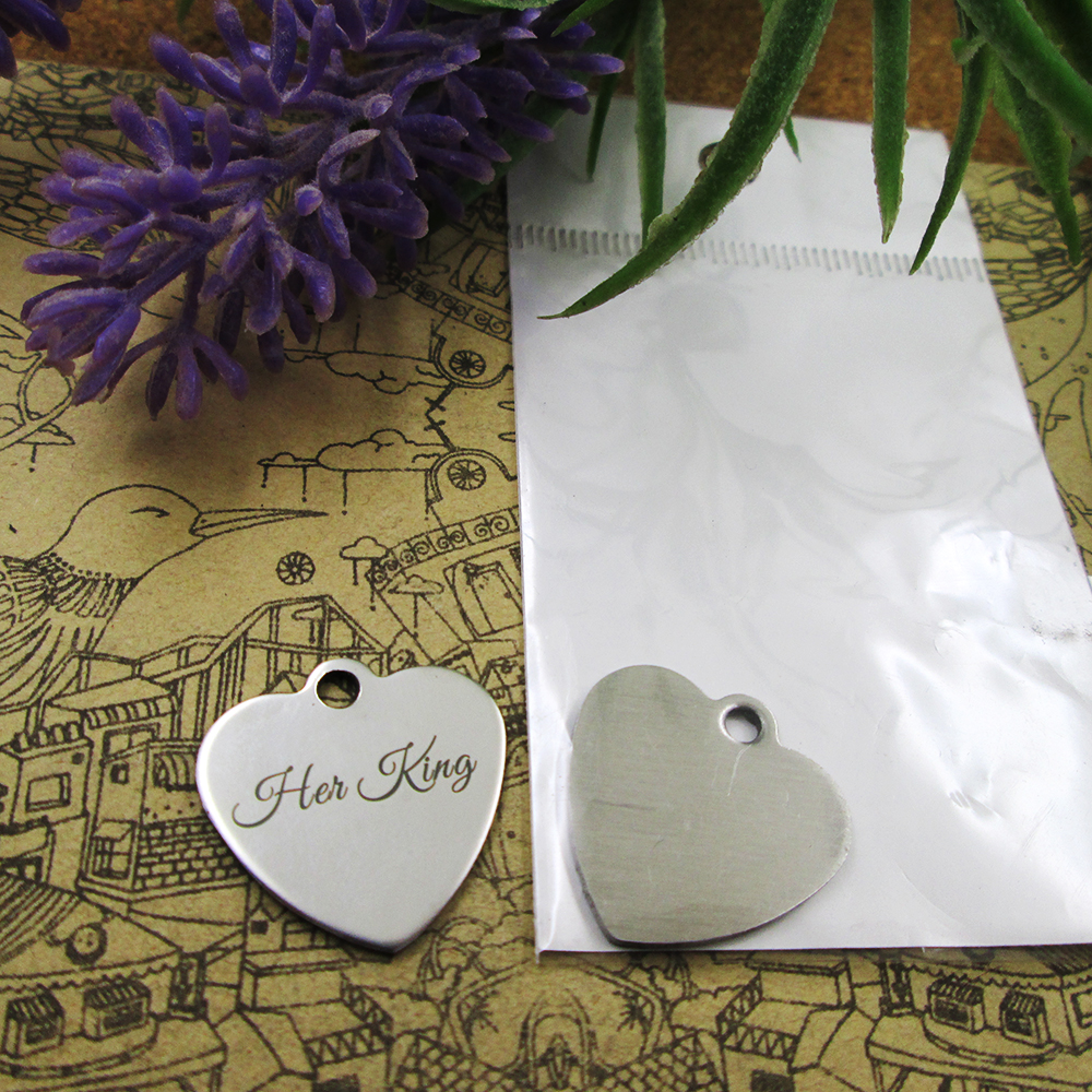 

40pcs--"her king"stainless steel charms more style for choosing DIY Charms pendants for necklace
