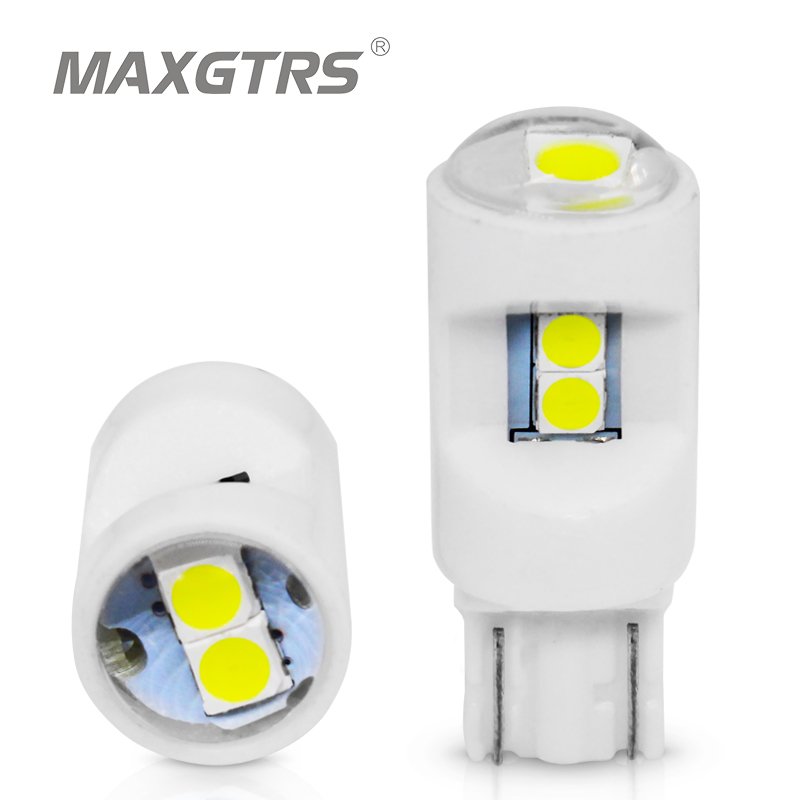 

5x T10 168 194 W5W White Car 3030 LED Chip LED Bulbs Ceramics Parking Side Dome Reading Wedge Lights License Plate Lights, As pic