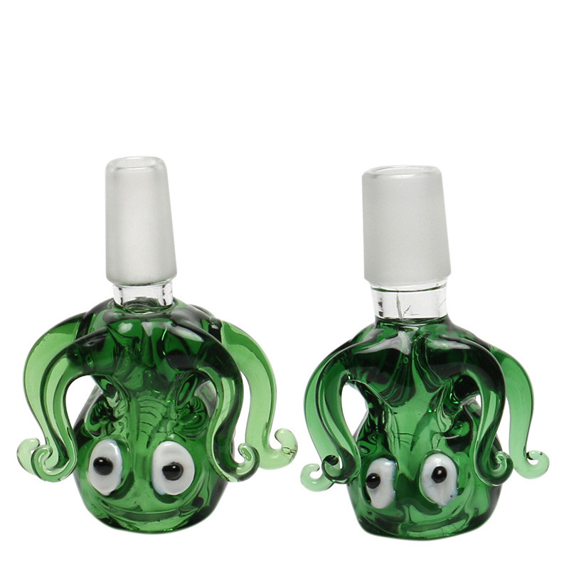 

Glass Bowls Octopus Style Green 14mm 18mm Glass Bowl Bowl Piece Smoking Accessory For Glass Water Bongs Water Pipe