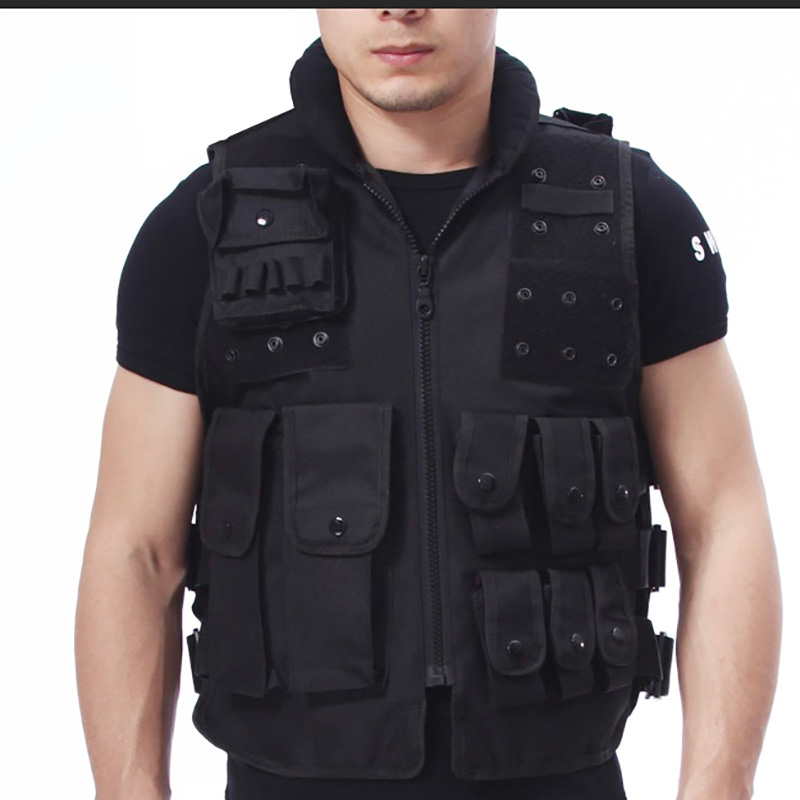

Clothing Hunting Vest Tactical Vest Molle Combat Assault Plate Tactical Outdoor, Black