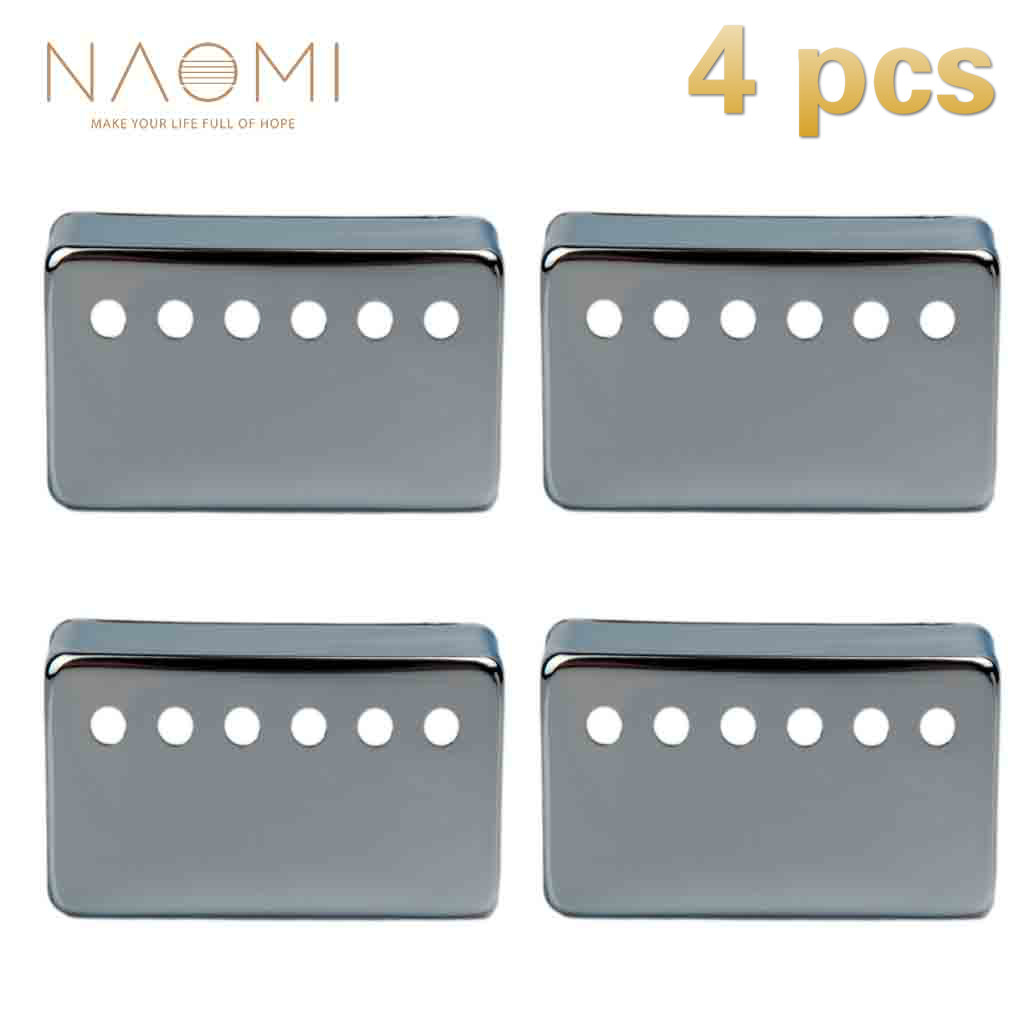 

NAOMI 4 PCS Metal Humbucker Pickup Cover 50mm For LP Style Electric Guitar Parts & Accessories Sliver Color New