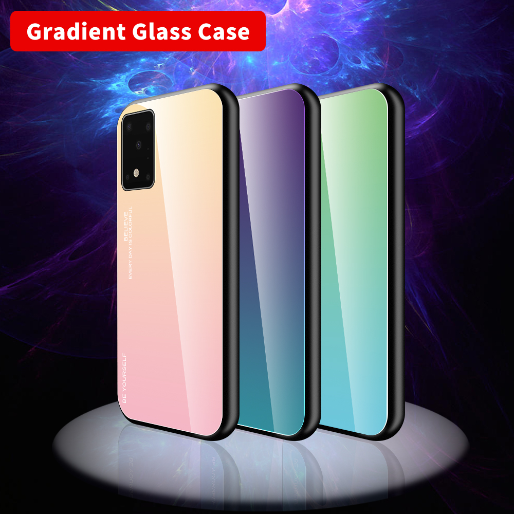 

Gradient Glass Case For Samsung Galaxy S20 Ultra S8 S9 S10 5G S10E Note 8 9 10 Plus Lite A10 A20 A30 A50 A51 A70 A71 Phone Cases