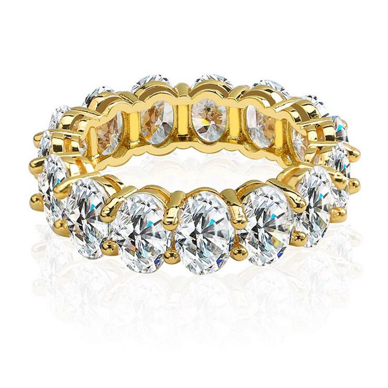 

Wholesale-Selling Luxury Jewelry Real 925 Sterling Silver White Topaz CZ Diamond Gemstones Promise Eternity Women Wedding Bridal Ring Gift