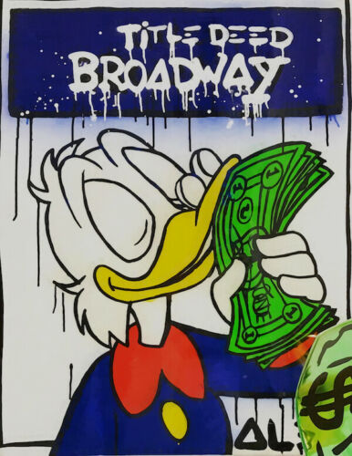 

Alec Monopoly Oil Painting On Canvas Graffiti Art Title Deed Broadway Home Decor Handpainted &HD Print Wall Art Canvas Pictures 191024