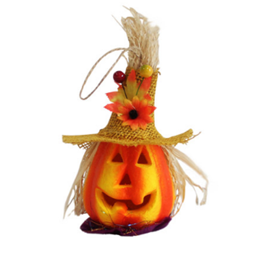 

Cute Halloween Light Up Jack Pumpkin Flashing Lantern Decorative Foam Halloween Props Great Haunted House Decoration