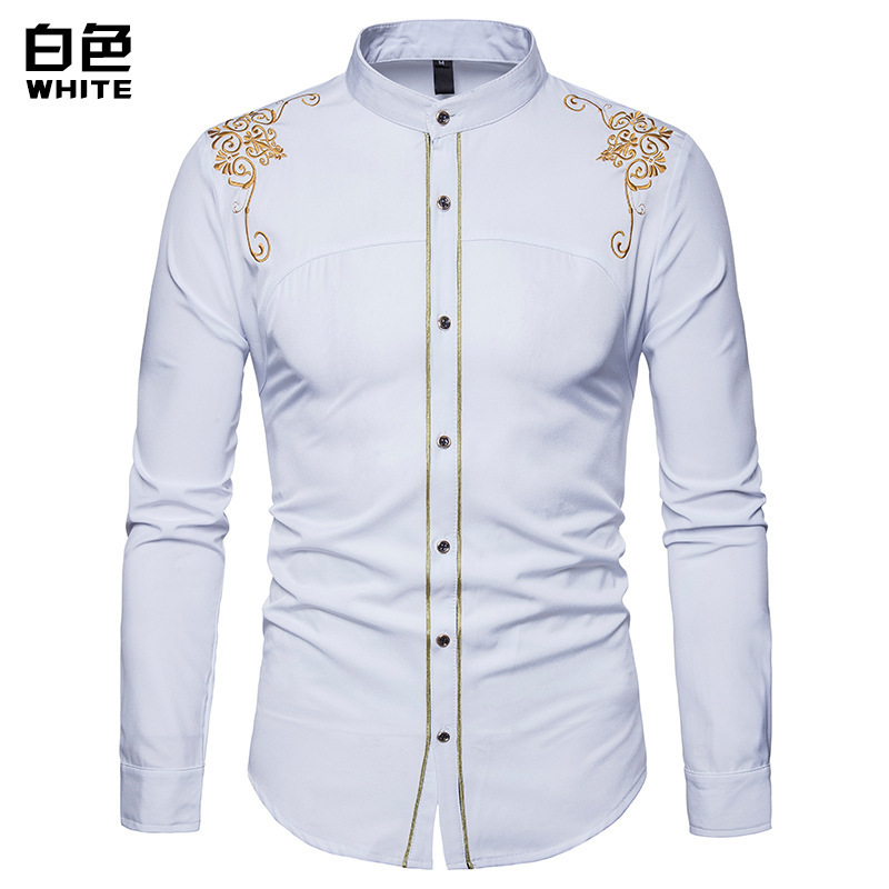 YYG Mens Casual Cotton Button Down Corduroy Solid Color Long Sleeve Dress Shirts