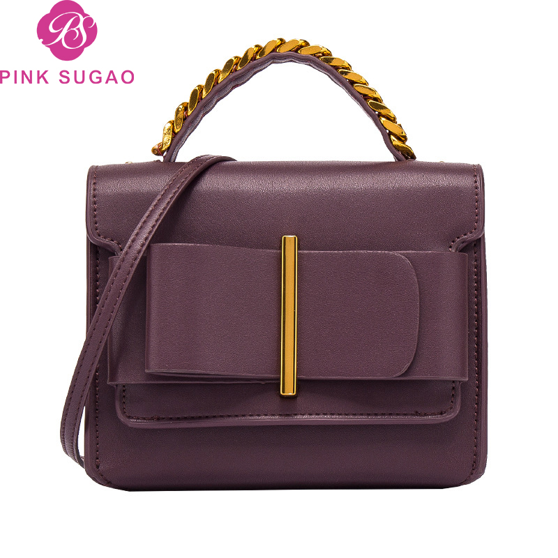 

Pink sugao designer luxury handbags purse designer shoulder bag 2019 new fashion pu leather crossbody bag top quality chain messenger bags