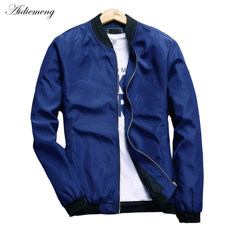

Bomber Jacket Men Basic jackets Casual Slim Solid Lightweight Pilot Jacket Men Windbreaker Outwear Male Coat Freeshipping, Black
