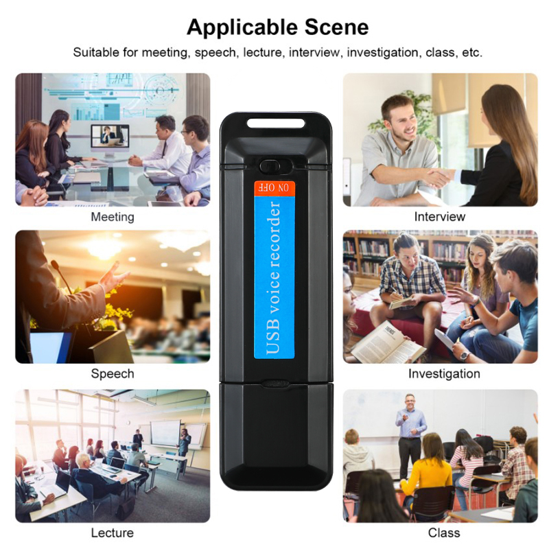 

U-Disk Mini Voice Recorder Pen Digital Dictaphone Audio Recorder Sound USB 2.0 Flash Drive for 1-32GB Micro SD TF Card