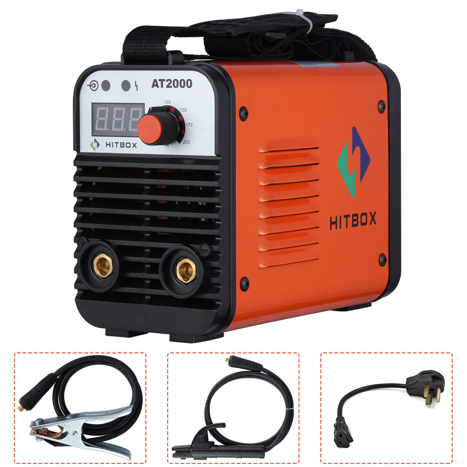 

HITBOX Portable Mini ARC Welder Rod Stick MMA AT2000 110/220V Dual Volt IGBT Inverter Welding Machine US Freeshipping