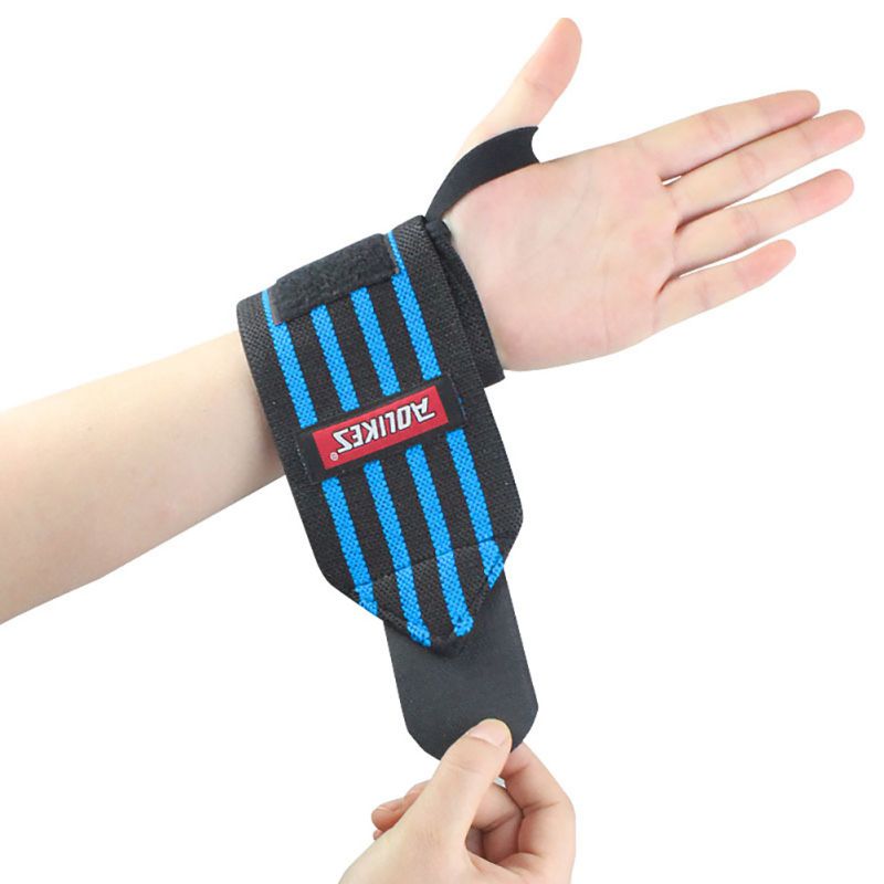 

Aolikes Weight Lifting Wrist Wraps Bandage Hand Support GYM Straps Cotton Grip Brace, Red