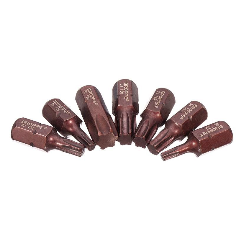 

DishyKooker 7Pcs T20-55 30mm/75mm Magnetic Torx Screwdriver Bit S2 Steel 10mm Hex Shank Screwdriver