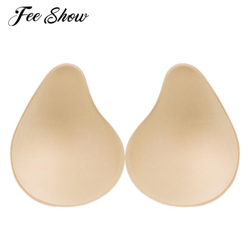 

1 Pair Womens Nude Comfortable Foam Bra Pads Inserts Removable Push Up Breast Enhancer for Swimsuits Workouts Bra Accessories
