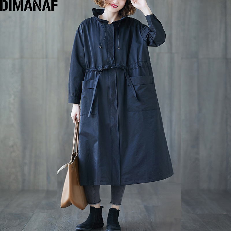 

DIMANAF Women Jackets Coats Plus Size Autumn Big Size Cardigan Female Loose Outerwear Long Sleeve Pockets Zipper Clothing 2019, Jjj99064cn-hong