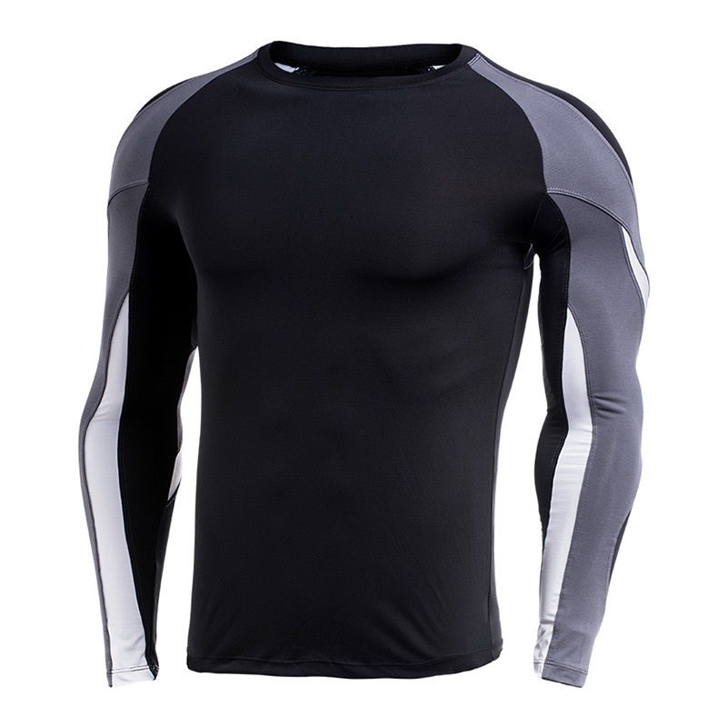 

Gym Clothin sleev Clo long Men Comp Si Tight Tsht Long Slee Them Un Top Fitn Base Layer Weigh Liftin Wear free shippig, Colour 3
