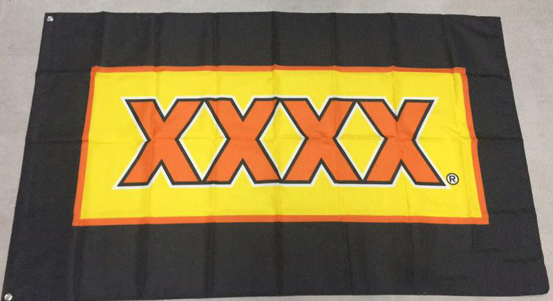 

XXXX beer lager flag 5x3FT 150x90cm Polyester Printing Indoor Outdoor Hanging Flag With Brass Grommets Free Shipping