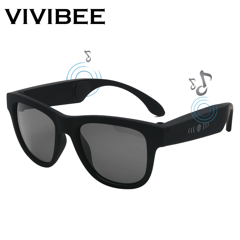 

VIVIBEE 2019 New Arrival Bluetooth Music Sunglasses Trendy Wireless Audio Sound G1 Polaroid Square Men Shades