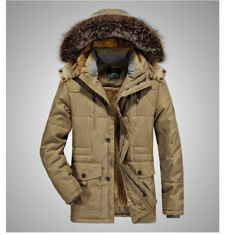 

2020 Mens Winter Jacket Thick Warm Cotton-Padded Parka Coat Male Mid-Long Jackets Hooded Coats Windbreaker Brand Clothing 7XL, Black