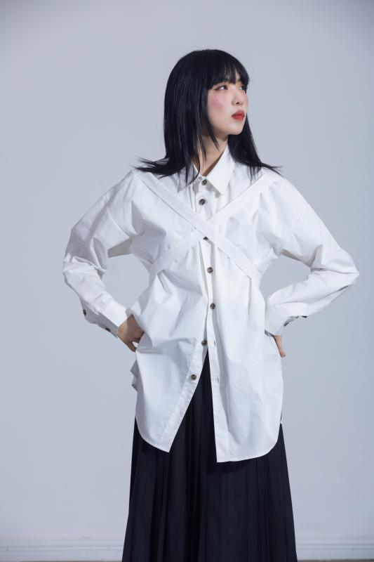 

6XL 2020 New women and men's clothing Hair Stylist Show Ribbon Shirt plus size Singer costumes, Black