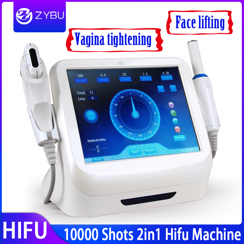 

10000 Shots HIFU Machine 2 IN 1 Vaginal Tightening Face lifting Hifu Therapy Vaginal Rejuvenation Wrinkle Removal HIFU Spa Salon Equipment