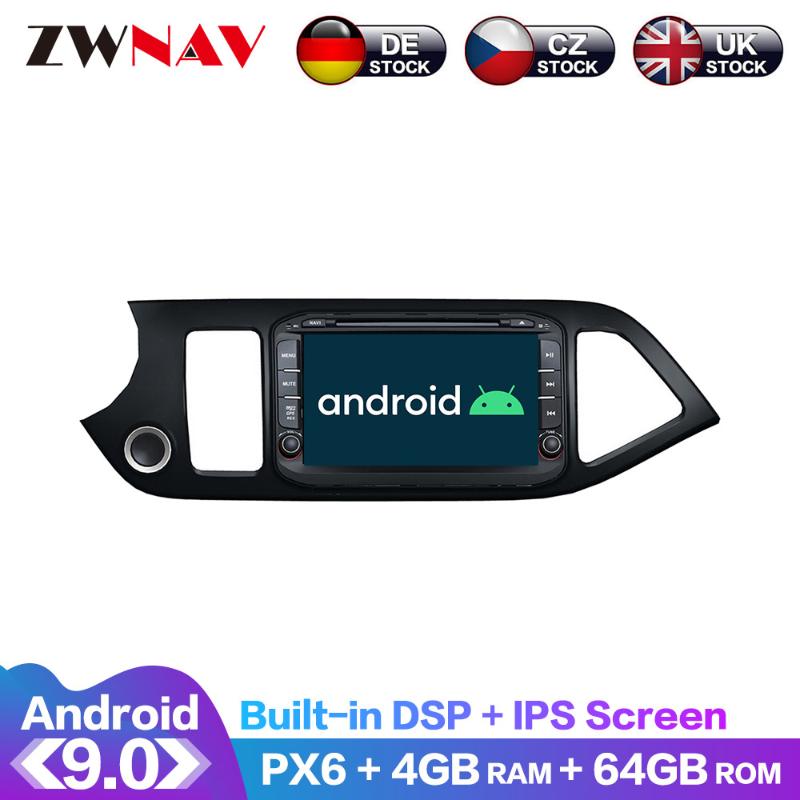 

Android 9.0 IPS Screen PX6 DSP For KIA morning picanto 2011 2012 - 2015 Car DVD Player GPS Multimedia Player Radio Audio Stereo