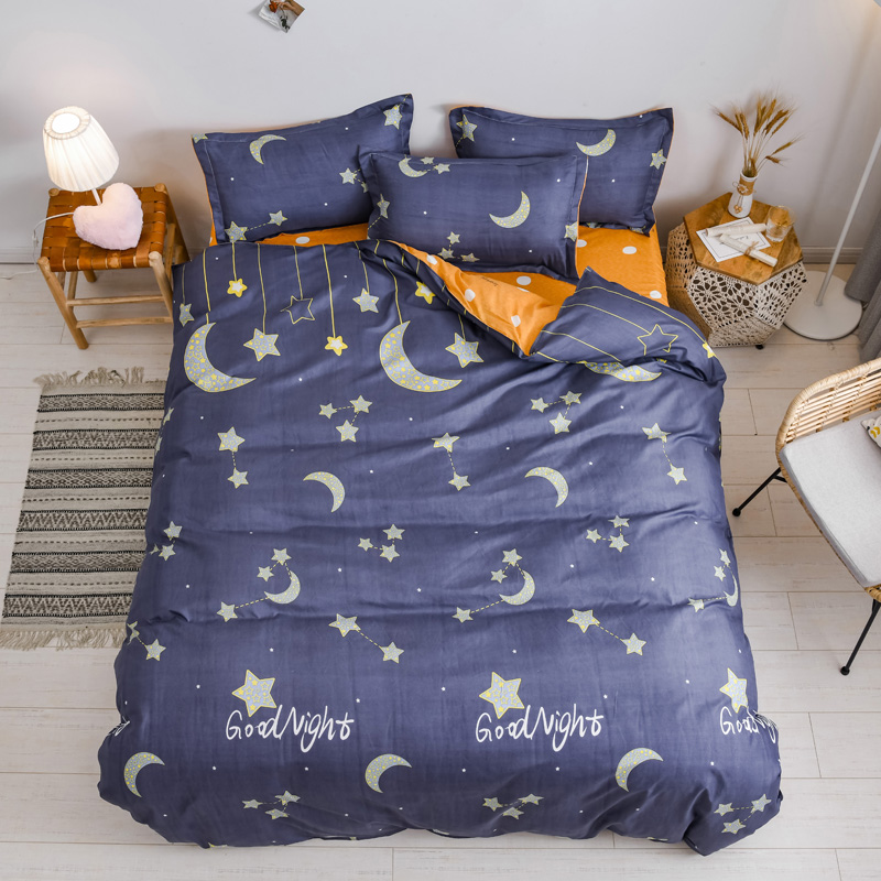 

Beautiful night sky bedding set king queen full single family size bed linen set single/Double bed- birthday gift, Fe48