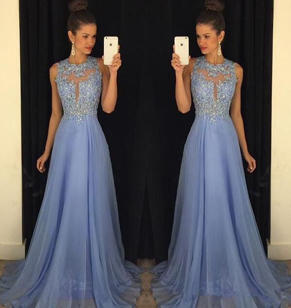 

2019 Sexy O Neck A Line Ombre Chiffon Lace Beaded Maroon Lavender Long Prom Dresses 2018 Backless Court Train Kylie Jenner Dresses, Red