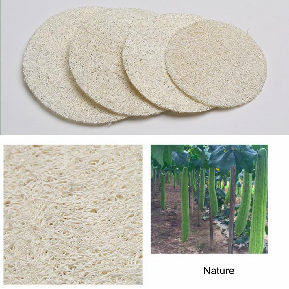 

6*6cm Roud Natural Face Loofah Pad Luffa Makeup Remove Sponge Loofa Exfoliating and Dead Skin Bath Shower Tool LJJ_A984