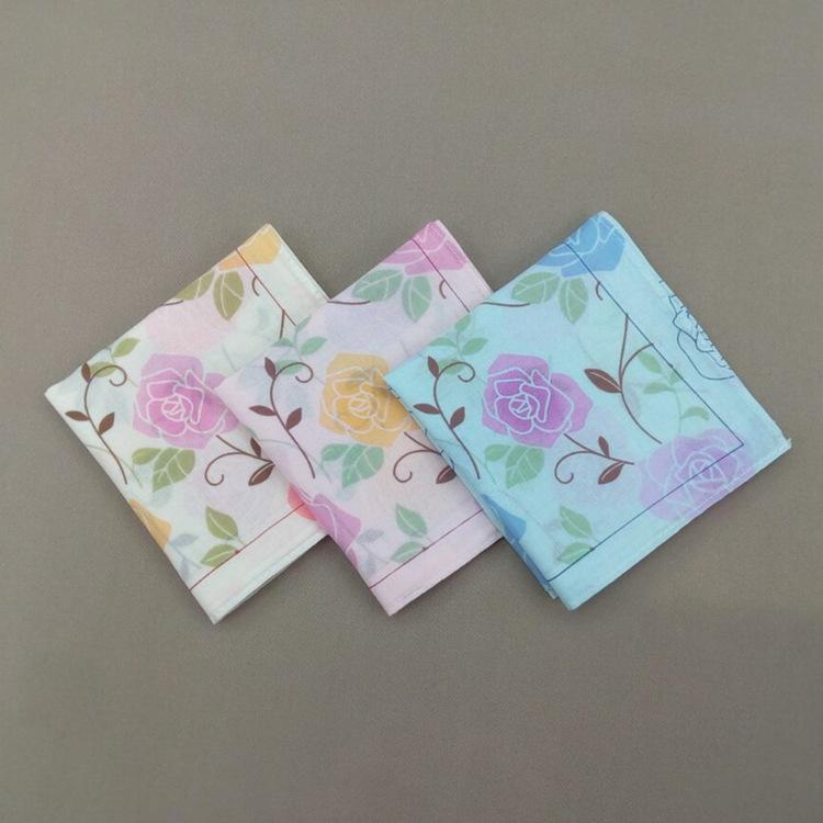 43 * 43CM 60s Japanese and Korean Handkerchief Cotton Printed Ladies Handkerchief Flower Square-image-534224619