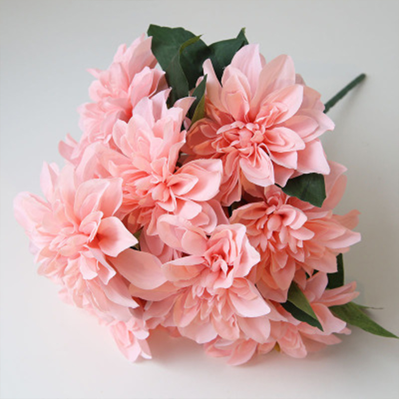 

10pcs Artificial Dahlia Bouquet Silk Wedding Christmas Decoration DIY Flower Wall Gift Box Craft Fake Flower, White