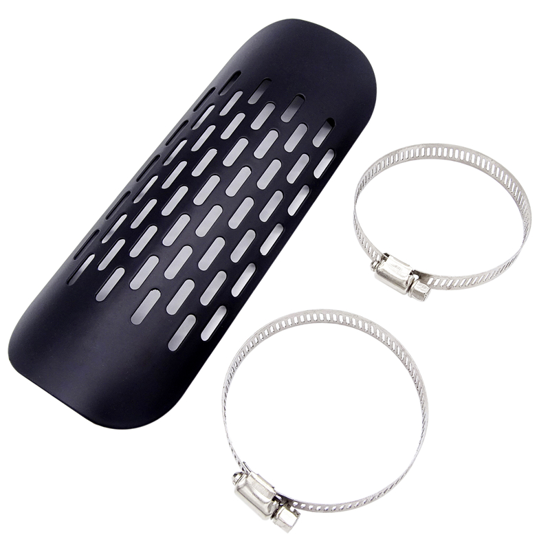 

1 Set Motorcycle Exhaust Muffler Pipe Guard For Chopper Cruisers Black Metal Motobike High Quality Heat Shield Cover