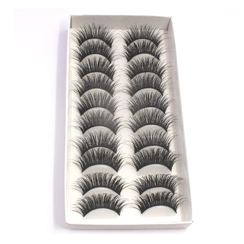 

5 Pairs 3D Mink Hair Natural Cross False Eyelashes Long Messy Makeup Fake Eye Lashes Extension Make Up Beauty Tools maquiagem