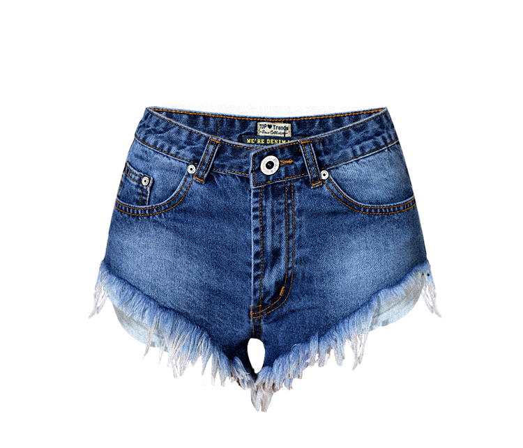

Summer Washed Bleached Pockets Mini Short Jeans For Women High Waist Short Jeans Woman Casual Tassel Slim, Dark blue