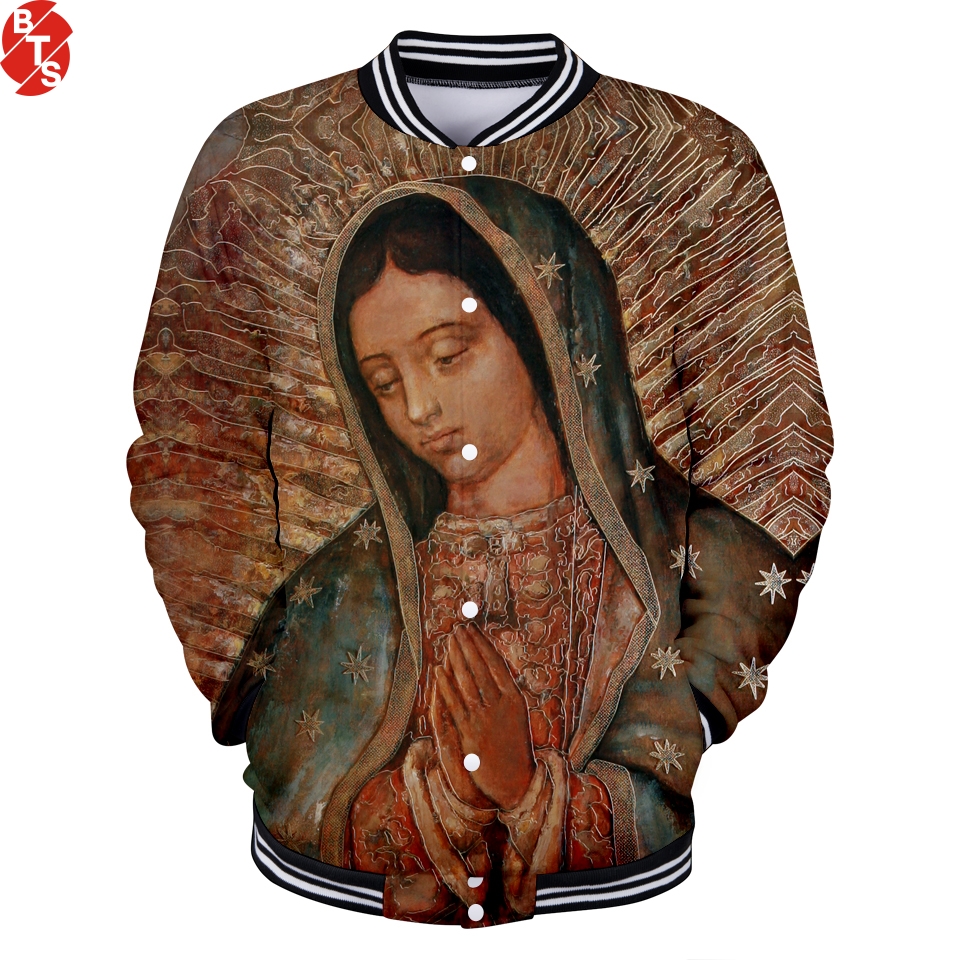

Our Lady of Guadalupe 2018 3D Print Baseball Jackets Women/Men Trendy Style Streetwear Baseball Jacket Casual Clothes Plus Size, Q1253-yh04