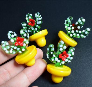 

High Quality Colored Solid Cactus Glass Carb Cap OD 23mm for Bangers ThermalP Quartz Banger Nails Glass Bongs Water Pipes dab oil rigs