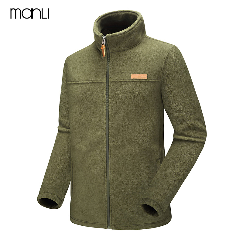 

MANLI Outdoor Fleece Softshell Jacket Tactical Man Polartec Sportswear Thermal Hunting Hiking Sport Jacket Size 4XL, Gray