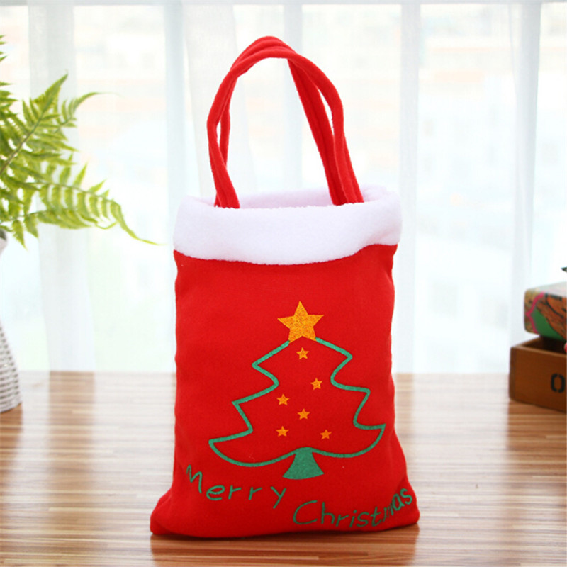 

Christmas Gift Bags Handbag Candy Sweet Treat Bags Portable Christmas Tree Decor Handbag For Party Home Decoration