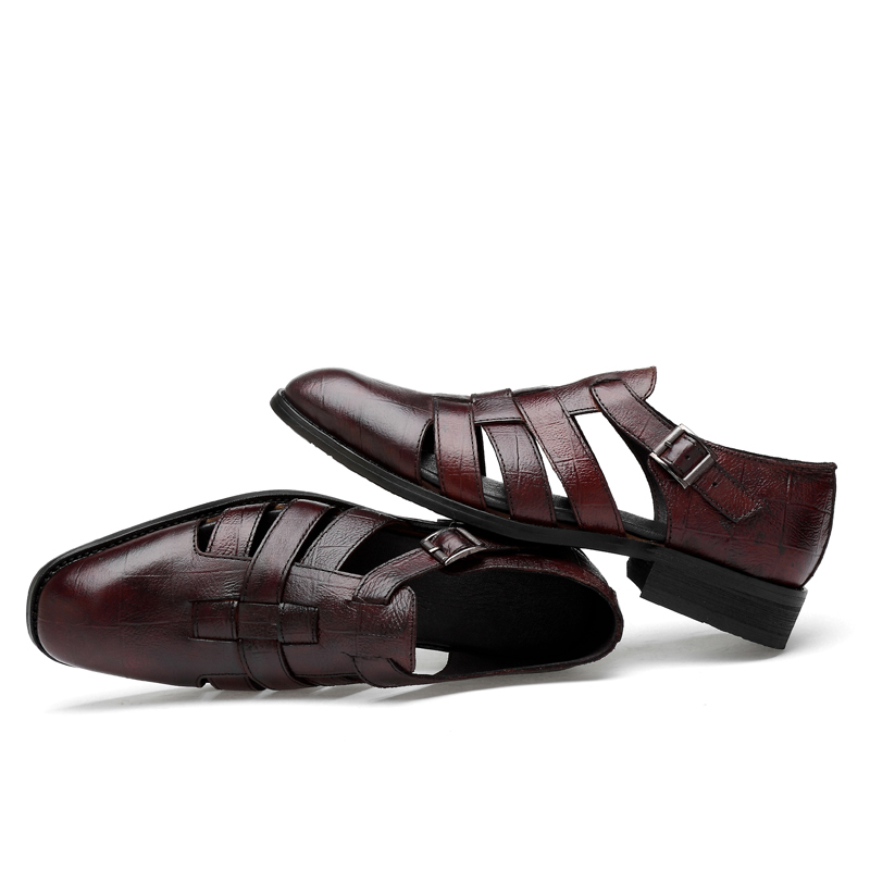 Italian Style Fashion Genuine Leather Sandals For Men Business Dress